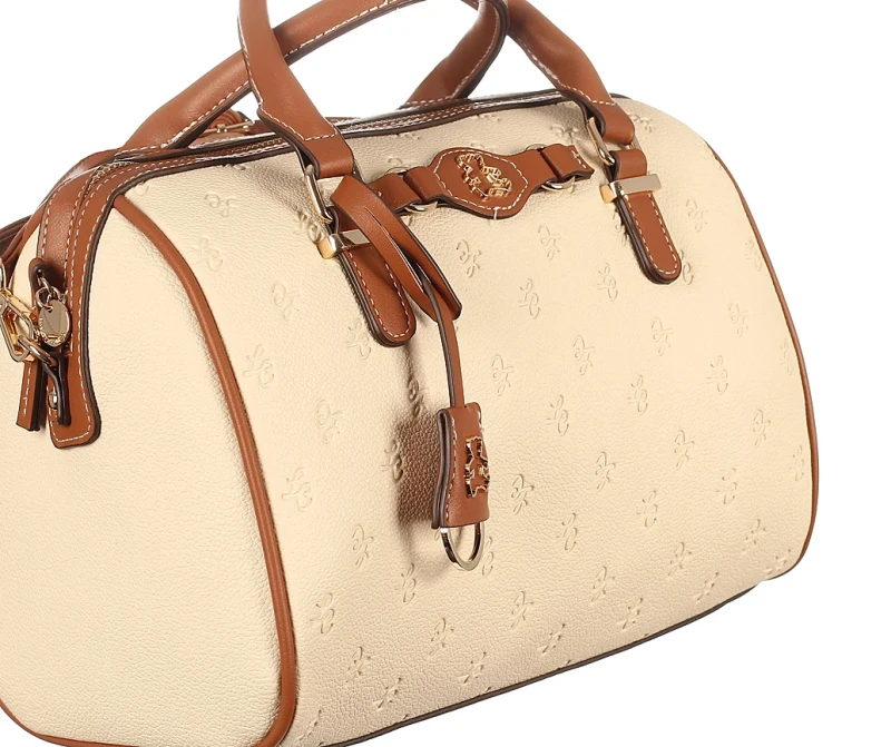 Lulu Castagnette Torebka damska kuferek Logo Tłoczenia Pasek