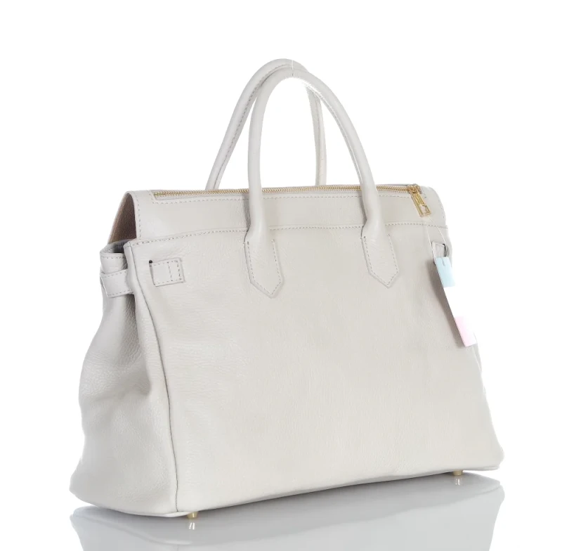 VERA PELLE Włoska skórzana torebka damska kuferek SKÓRA NATURALNA