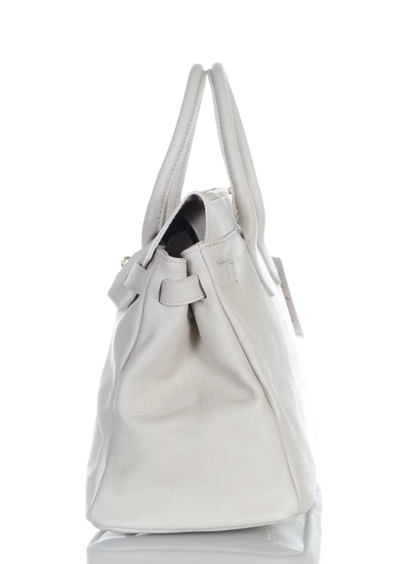 VERA PELLE Włoska skórzana torebka damska kuferek SKÓRA NATURALNA