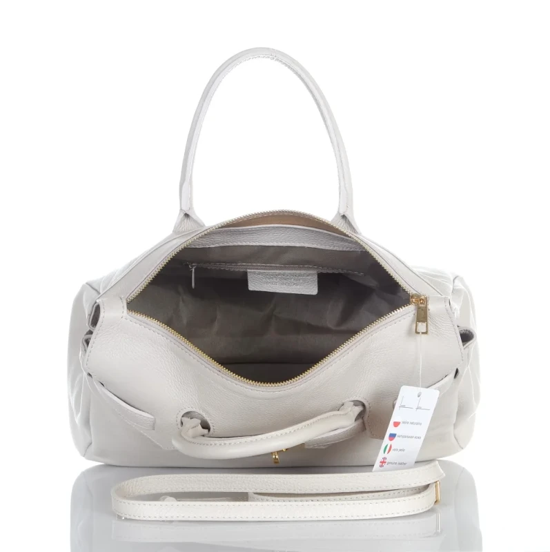 VERA PELLE Włoska skórzana torebka damska kuferek SKÓRA NATURALNA