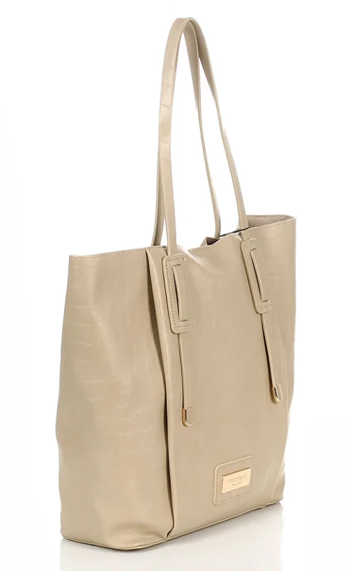 MONNARI Torebka shopper Pojemna 2w1 Saszetka na pasku