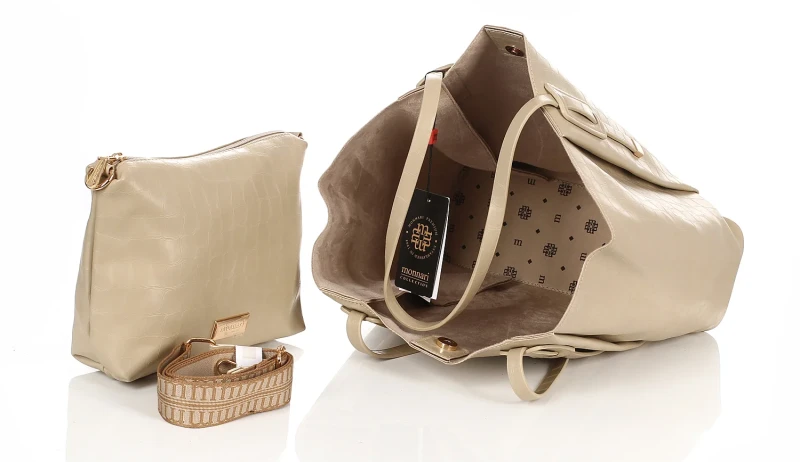 MONNARI Torebka shopper Pojemna 2w1 Saszetka na pasku