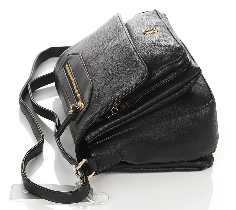 Lulu Castagnette Duża mega rozbudowana torebka listonoszka