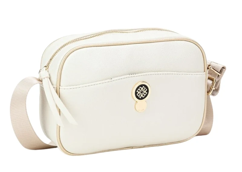 Monnari Torebka damska listonoszka Beżowa Długi Pasek Kieszonki