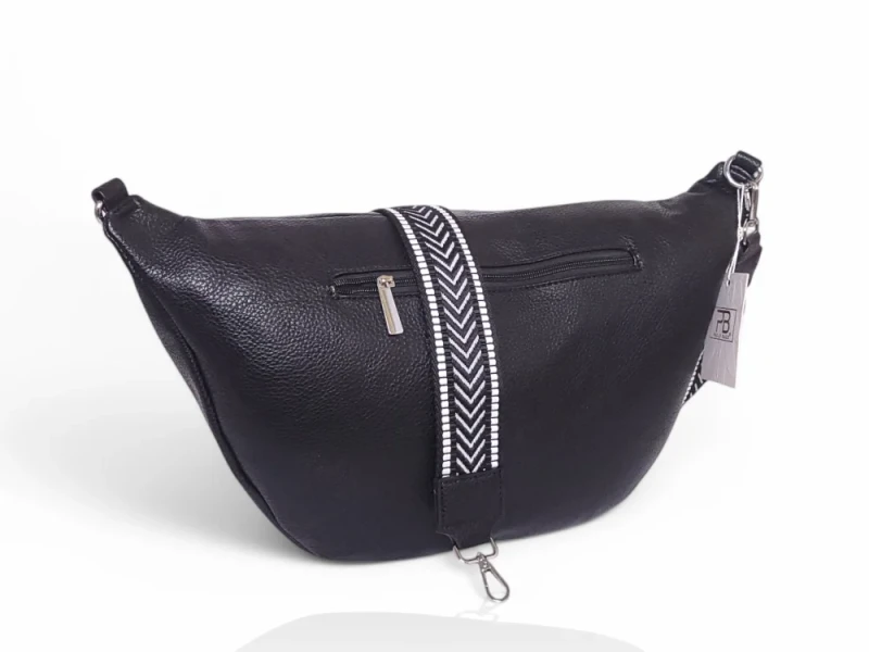 Cudowna Nerka Biodrówka Saszetka XXL Mega pojemna Czarna