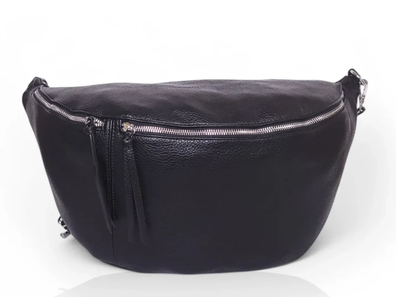 Cudowna Nerka Biodrówka Saszetka XXL Mega pojemna Czarna