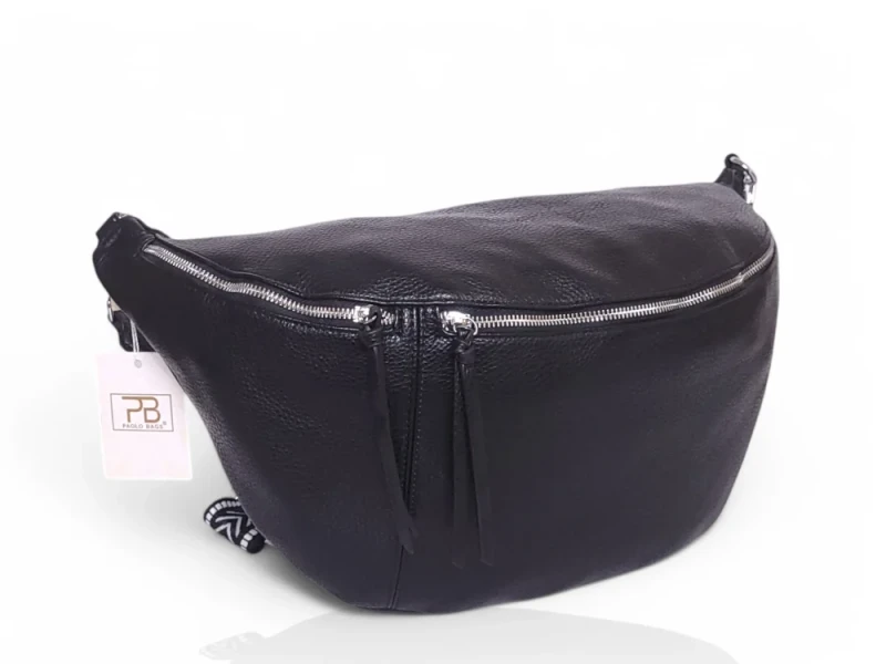 Cudowna Nerka Biodrówka Saszetka XXL Mega pojemna Czarna