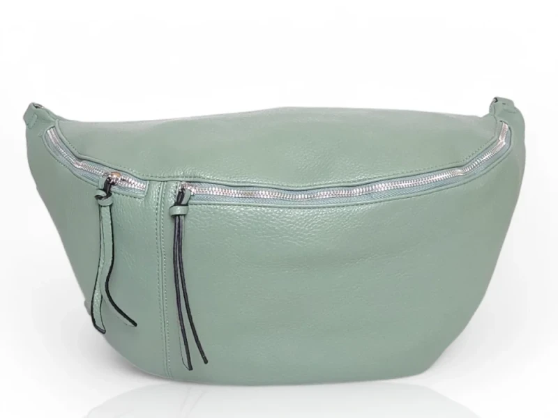 Cudowna Nerka Biodrówka Saszetka XXL Mega pojemna Zielony