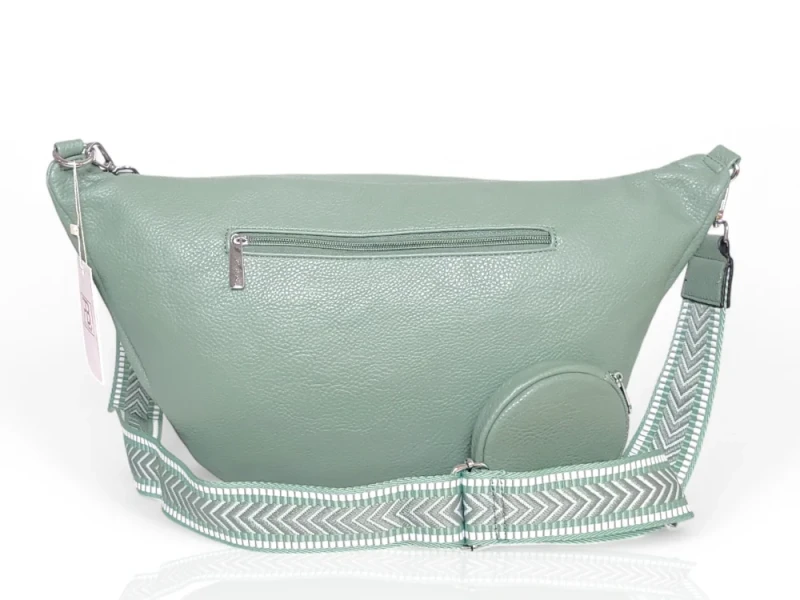 Cudowna Nerka Biodrówka Saszetka XXL Mega pojemna Zielony