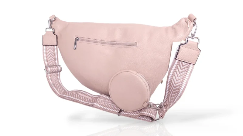 Cudowna Nerka Biodrówka Saszetka XXL Mega pojemna Róż