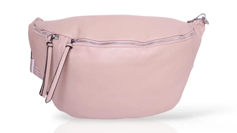 Cudowna Nerka Biodrówka Saszetka XXL Mega pojemna Róż