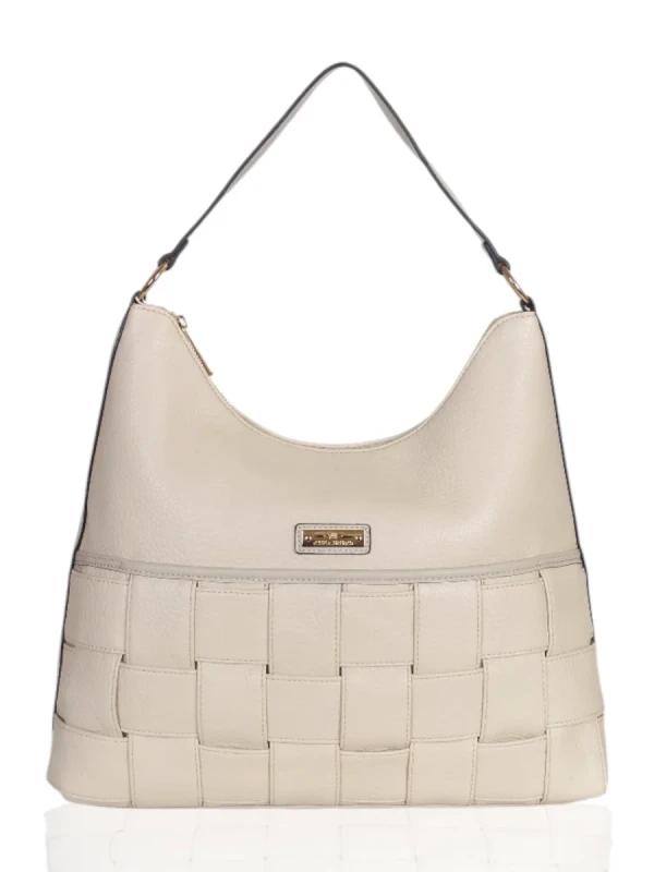 CHARRO Italy Torebka damska na ramię Pakowna Wygodna Kremowa