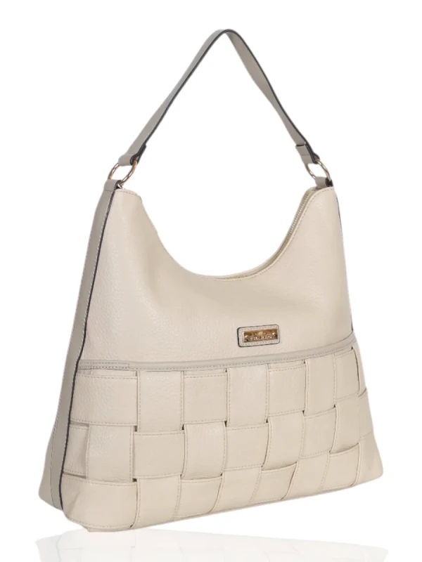 CHARRO Italy Torebka damska na ramię Pakowna Wygodna Kremowa
