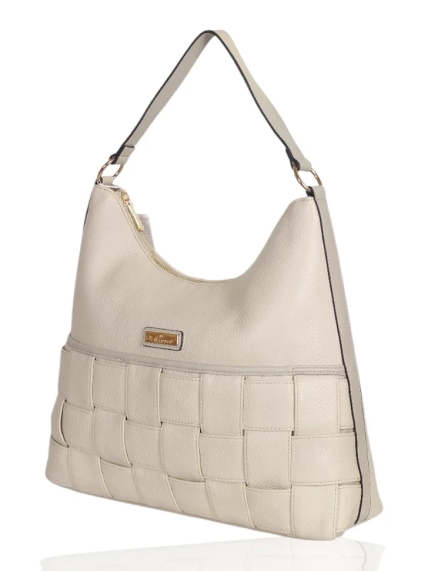 CHARRO Italy Torebka damska na ramię Pakowna Wygodna Kremowa