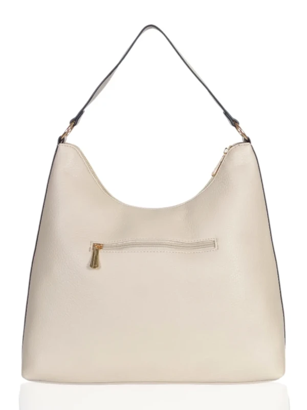 CHARRO Italy Torebka damska na ramię Pakowna Wygodna Kremowa