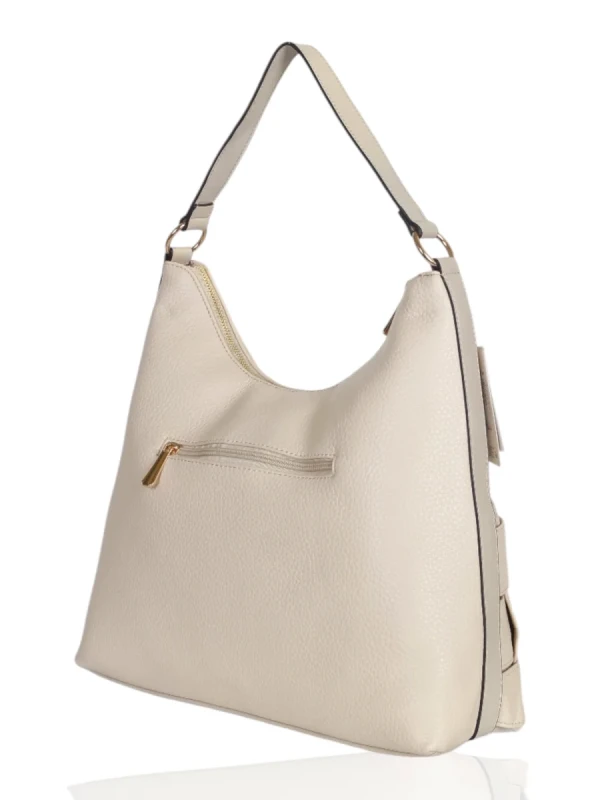 CHARRO Italy Torebka damska na ramię Pakowna Wygodna Kremowa