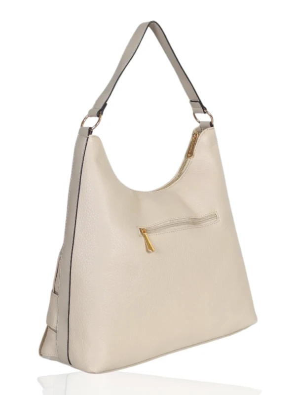 CHARRO Italy Torebka damska na ramię Pakowna Wygodna Kremowa