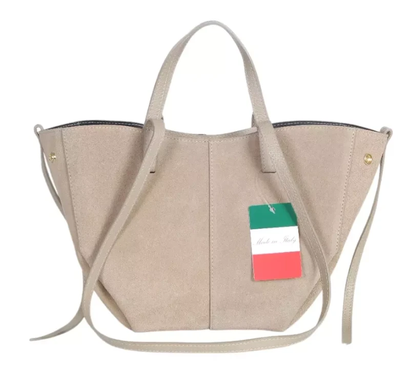 Zamszowa torebka damska Bestseller Mniejsza wersja VERA PELLE