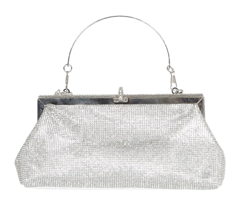 Gallantry Paris Efektowna zgrabna torebka wieczorowa z rączką i łańcuszkiem