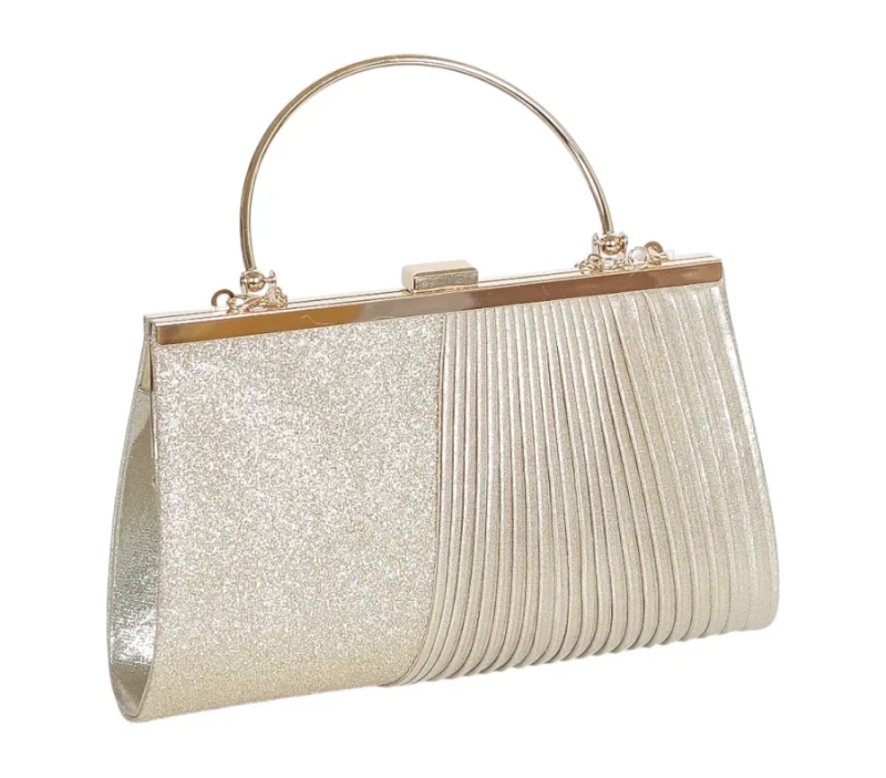 Gallantry Paris Torebka wieczorowa z rączką i łańcuszkiem Złota