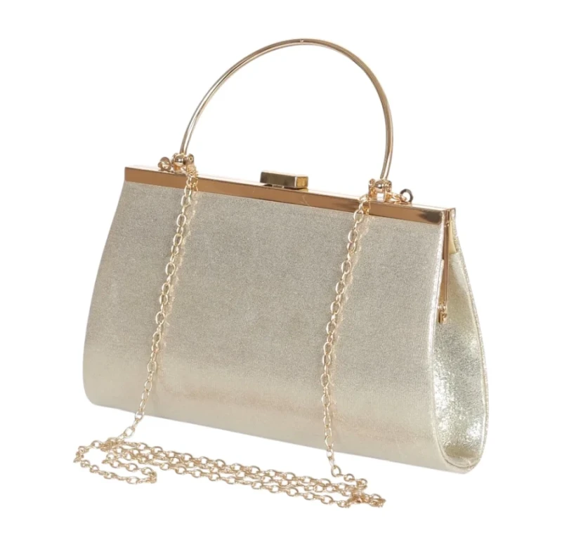 Gallantry Paris Torebka wieczorowa z rączką i łańcuszkiem Złota