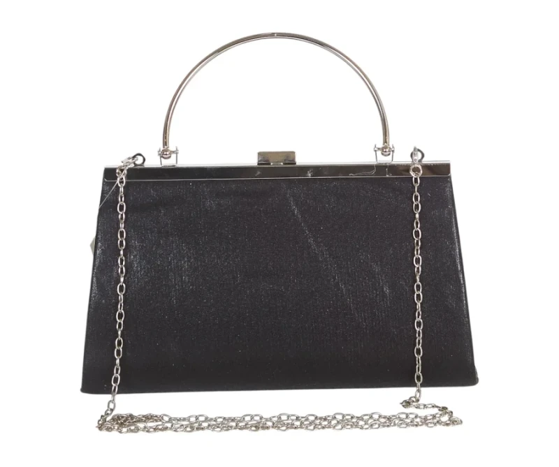Gallantry Paris Torebka wieczorowa z rączką i łańcuszkiem Czarna