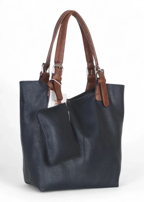 Torebka damska shopper 2w1 Saszetka na pasku