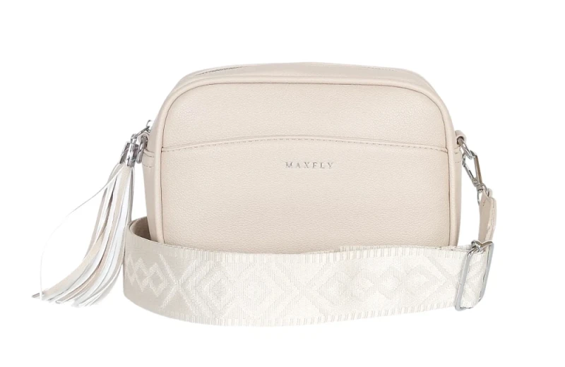 Modna torebka damska listonoszka ze skóry ekologicznej z frędzlami