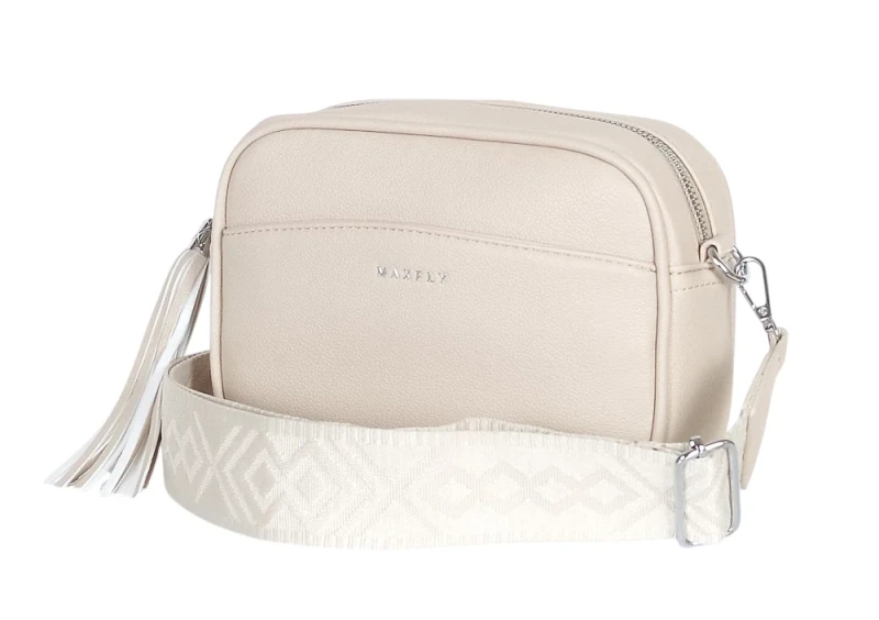 Modna torebka damska listonoszka ze skóry ekologicznej z frędzlami