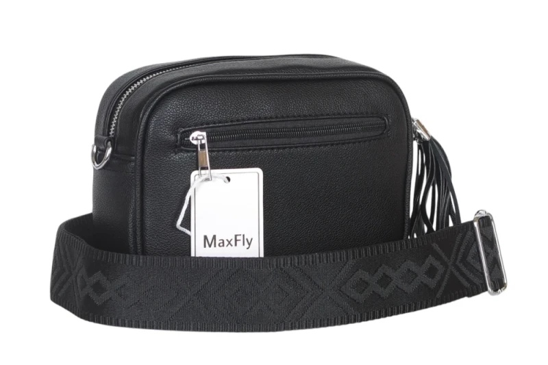 Modna torebka damska listonoszka ze skóry ekologicznej z frędzlami