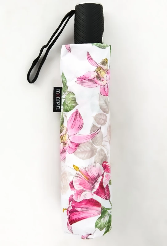 Parasol Damski Monnari – Kwiaty, Automatyczny, Składany