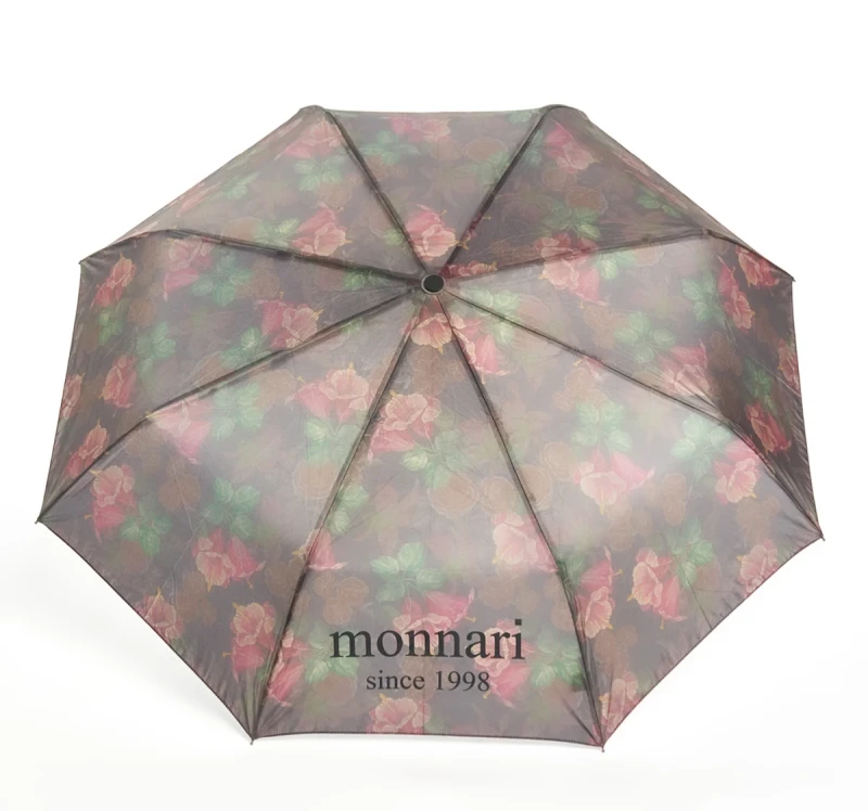Parasol Damski Monnari – Ciemne Kwiaty, Automatyczny