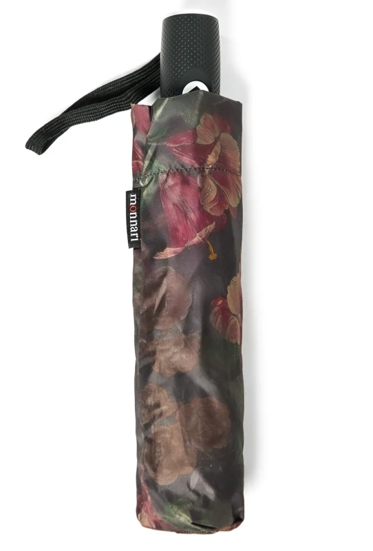 Parasol Damski Monnari – Ciemne Kwiaty, Automatyczny