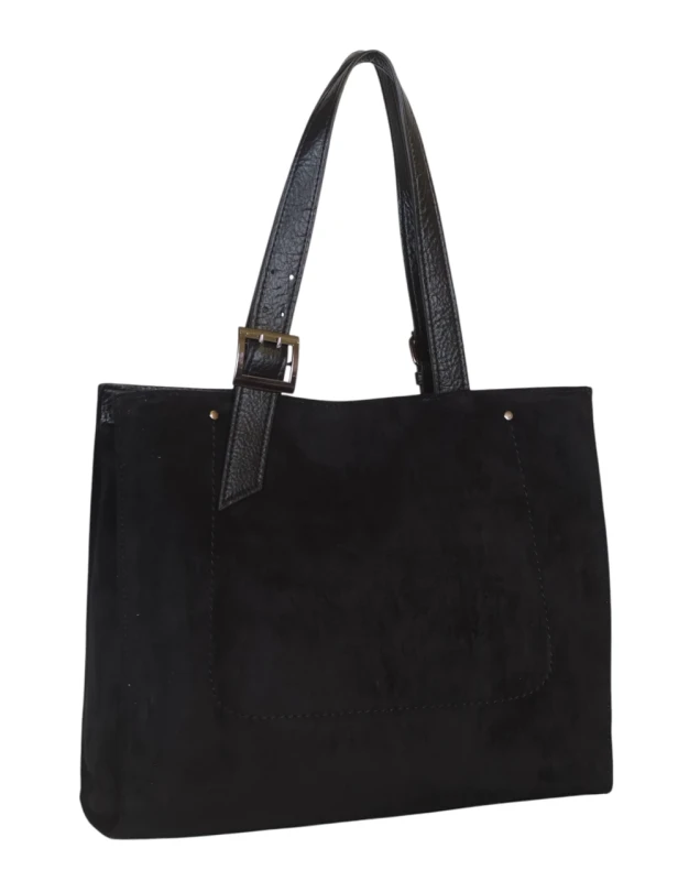 Torebka shopper damska Maria C. Italy – zamsz ekologiczny, pojemna A4, modna i elegancka