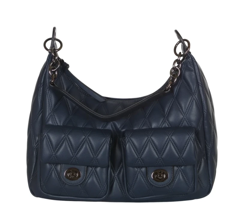 Pikowana torebka bagietka Maria C. Italy – baguette bag ze skóry ekologicznej z łańcuszkiem