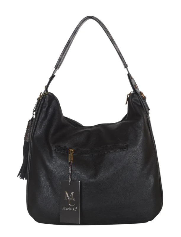 Torebka damska worek VINTAGE Maria C. ITALY – zjawiskowa torebka z frędzlami i paskiem