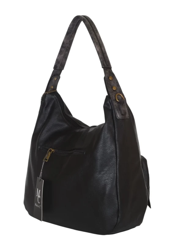 Torebka damska worek VINTAGE Maria C. ITALY – zjawiskowa torebka z frędzlami i paskiem