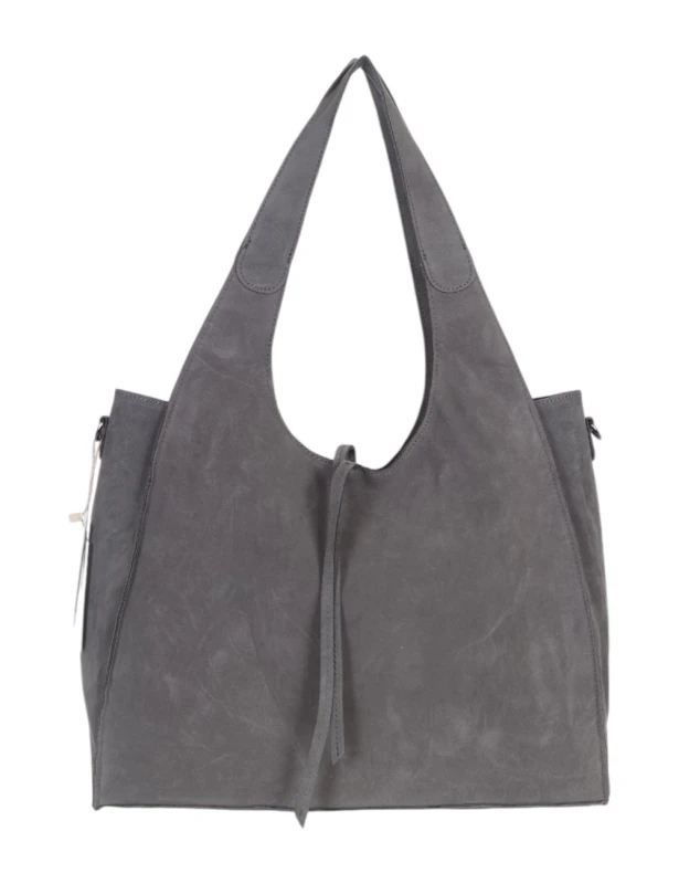 Torebka shopper Paolo Bags ITALY z eko zamszu 2w1 z saszetką – modna, pojemna, elegancka