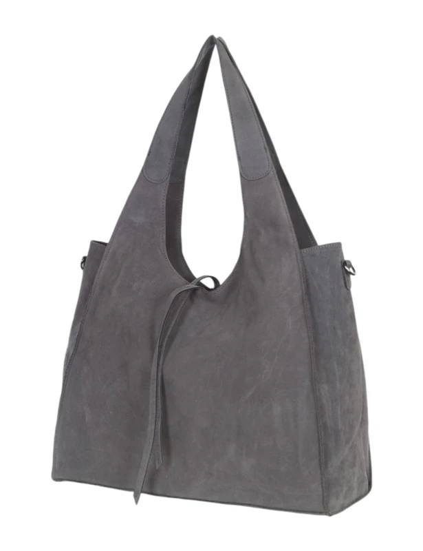 Torebka shopper Paolo Bags ITALY z eko zamszu 2w1 z saszetką – modna, pojemna, elegancka