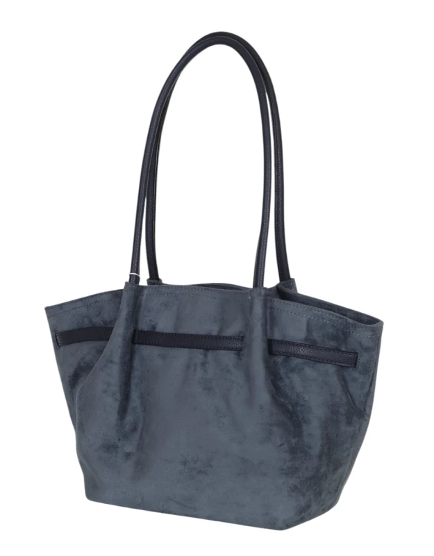 Torebka damska COVERI ITALY – modny kształt, elegancka zamszowa torba A4