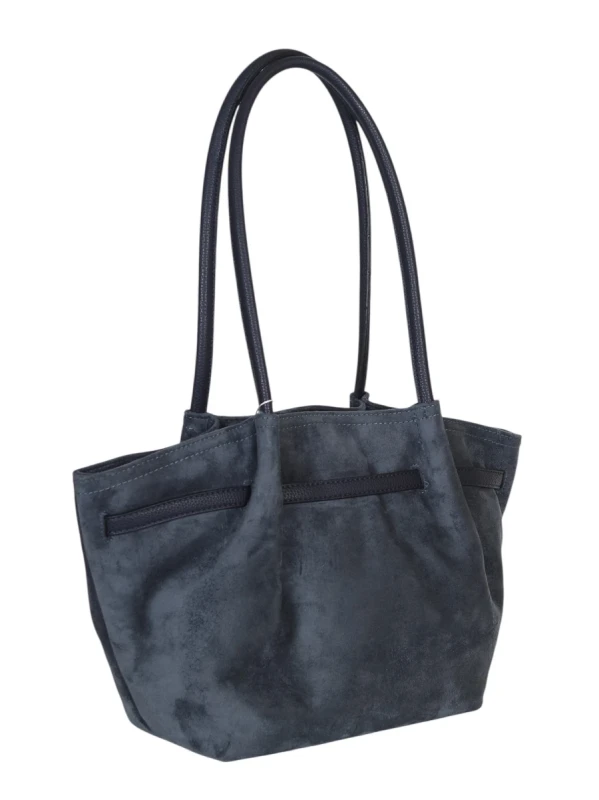 Torebka damska COVERI ITALY – modny kształt, elegancka zamszowa torba A4