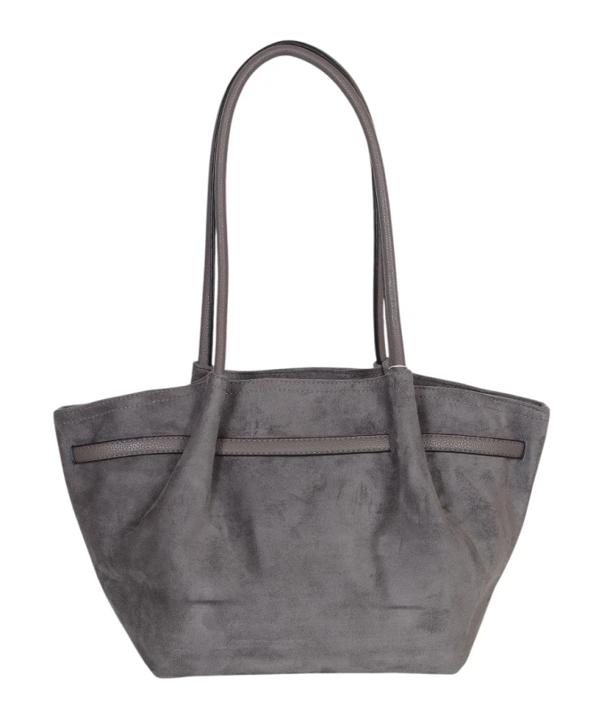 Torebka damska COVERI ITALY – modny kształt, elegancka zamszowa torba A4