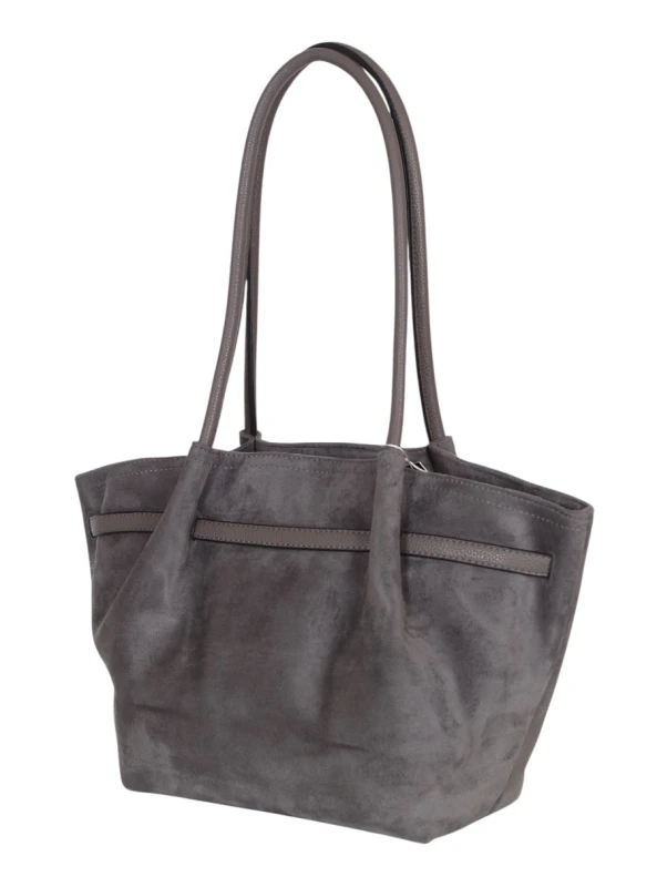 Torebka damska COVERI ITALY – modny kształt, elegancka zamszowa torba A4