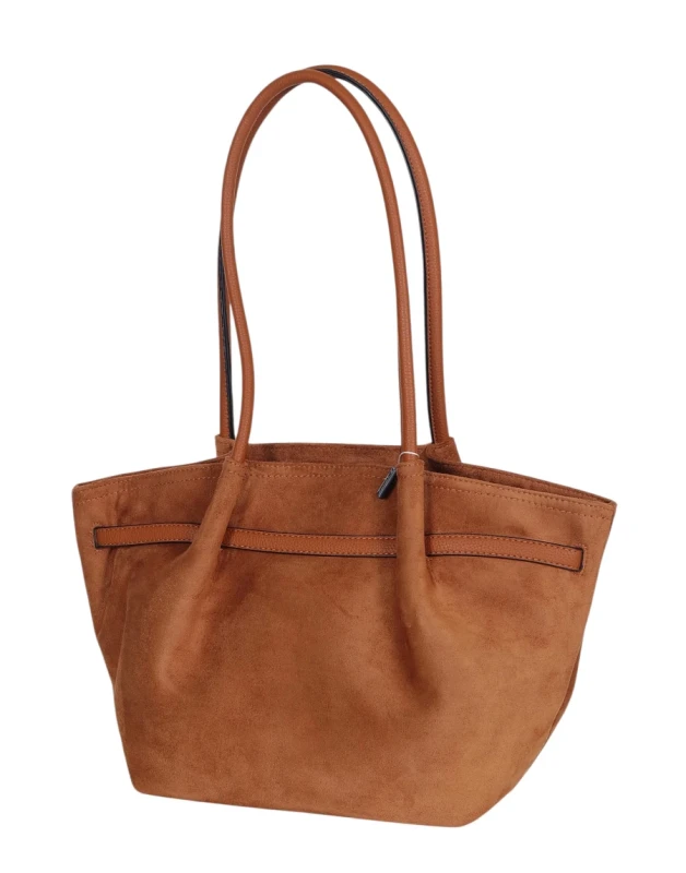 Torebka damska COVERI ITALY – modny kształt, elegancka zamszowa torba A4