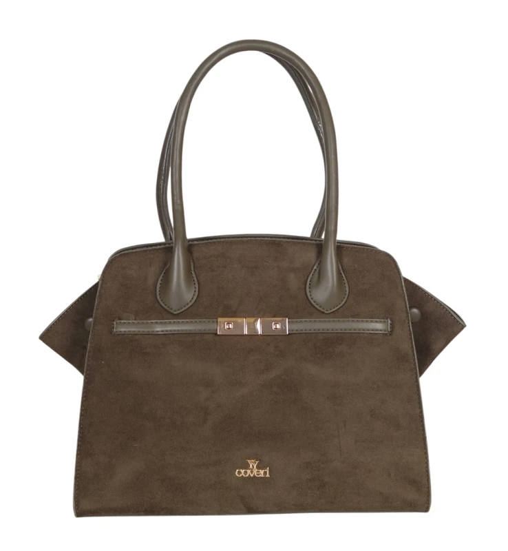 COVERI ITALY – elegancka torebka damska w modnym kształcie, usztywniana, pojemna