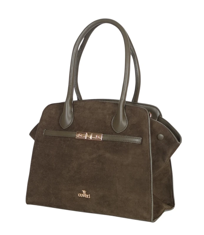 COVERI ITALY – elegancka torebka damska w modnym kształcie, usztywniana, pojemna