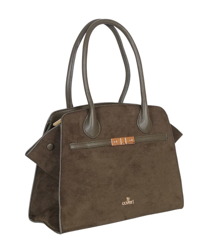 COVERI ITALY – elegancka torebka damska w modnym kształcie, usztywniana, pojemna