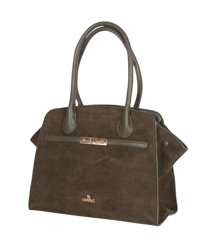 COVERI ITALY – elegancka torebka damska w modnym kształcie, usztywniana, pojemna