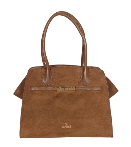 COVERI ITALY – elegancka torebka damska w modnym kształcie, usztywniana, pojemna 