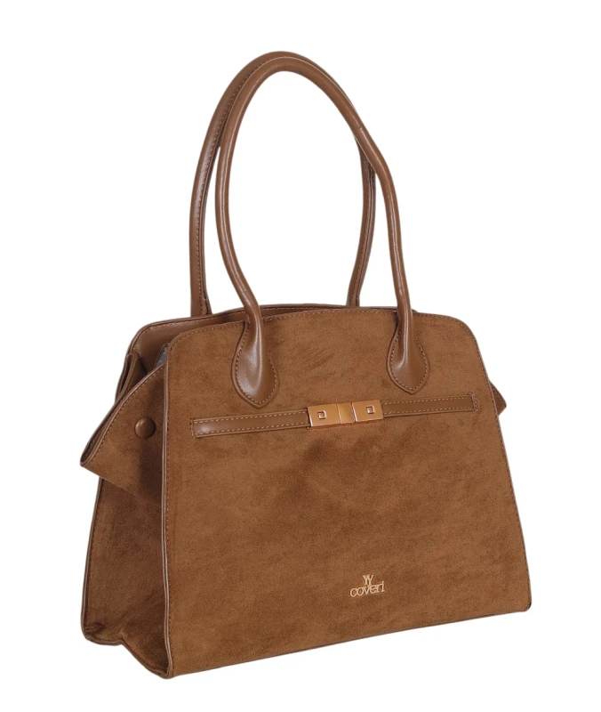 COVERI ITALY – elegancka torebka damska w modnym kształcie, usztywniana, pojemna